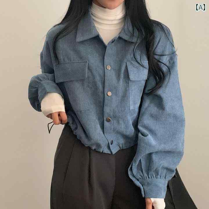 レディースワイドパンツ シンプル 大人カジュアル 韓国 chi 秋冬 ゆるい 百合 単 列 ボタン 付きの 襟 ..