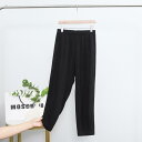 レディースワイドパンツ シンプル 大人カジュアル 春の 夏の 新型の ツイルの 人の 綿の ファッションは シワの 灯籠の ズボンを つまんで ゆったりと しています。