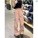 カーゴパンツ レディース ワイドパンツ 高 街 工 装 ズボンは 腰が 高くて やせている レディース 夏の 薄手 タイプの 新型の ゆったりしている カジュアル まっすぐな 筒の ドーパミンの 広 脚の 傘の 兵の ズボンを 現します。