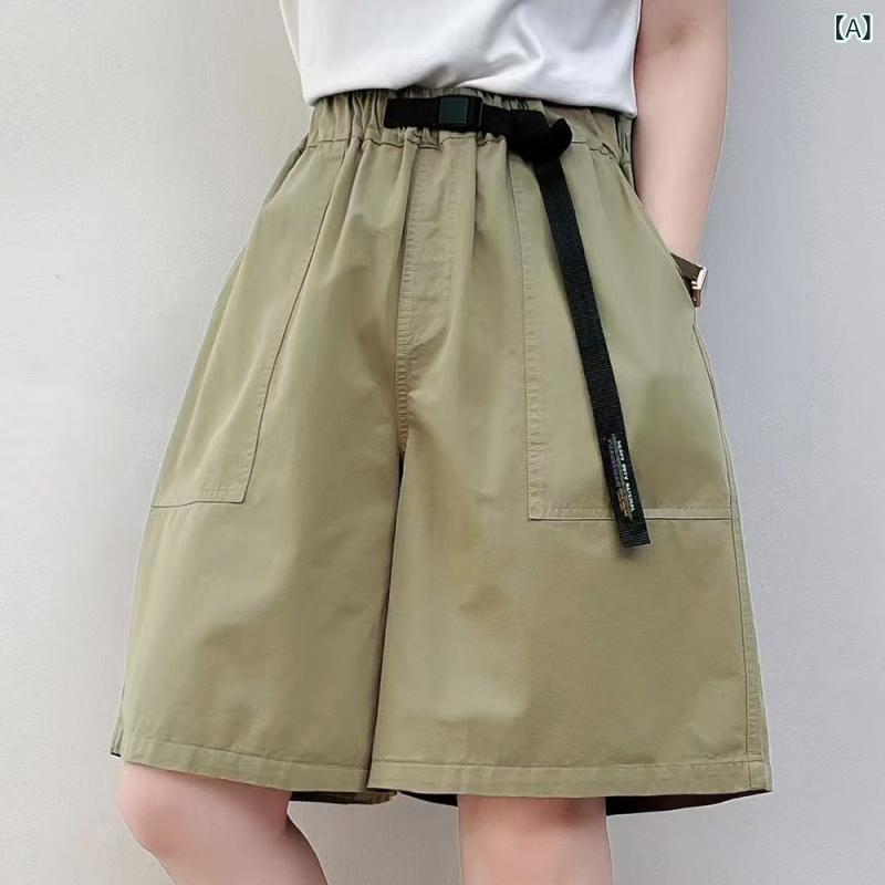 カーゴパンツ レディース ワイドパンツ 夏の アウトドア 速乾 ズボン 工 装 半 ズボンの 女性は ゆったり 通気性が。