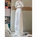 デニムパンツきれいめ ストレート ハイウエスト 白い ハイウエストの ワイド ジーンズの レディース 春夏の 新型の 感が ゆったりしていて 着 痩せ しています。(4)