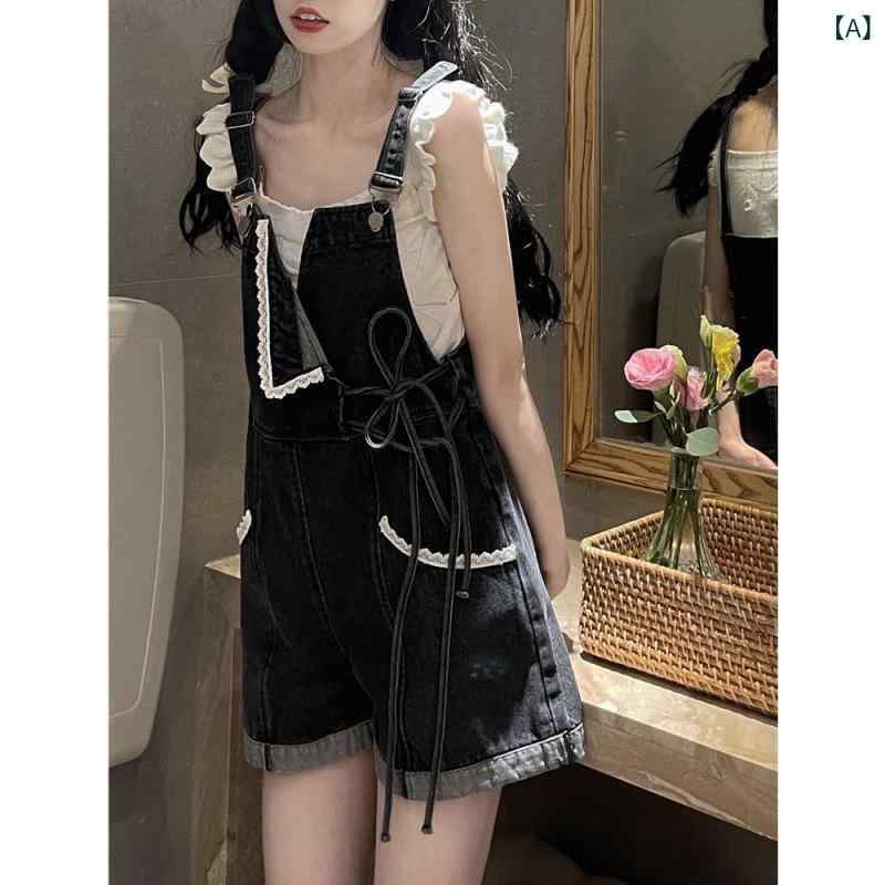 レディース デニムパンツ ワイド レディース デニムパンツ ワイド 2025 新型 レースの サイドの 塩 系..