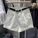 レディース デニムパンツ ワイド レディース デニムパンツ ワイド デニムの 半 ズボンの レディース 夏の 薄手 タイプの 小さい 背の 新型の ハイウエストの ゆったりしている 大きいサイズ カジュアル 巻きの シック 広い 足の 熱い ズボン