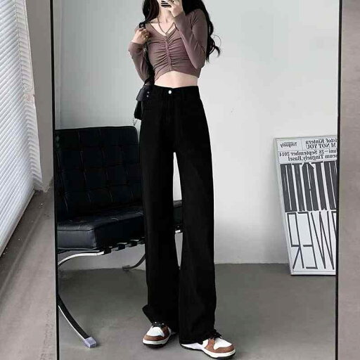 デニムパンツきれいめ ストレート ハイウエスト 黒の 狭い の ストレート ジーンズの レディースファッション 韓国 ゆったり ハイウエストは 痩せています。 デニムパンツきれいめ ストレート ハイウエスト 黒の 狭い の ストレート ジーンズの レディースファッション 韓国 ゆったり ハイウエストは 痩せています。