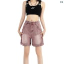 デニムパンツきれいめ ストレート ハイウエスト ハイウエスト 五分 レトロ デニムショートパンツ レディース 夏 大きいサイズ 太った MM 風 ストレート 着...