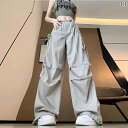 カーゴパンツ レディース ワイドパンツ アメリカ 式 パラシュート 工 装 ズボン 女性 夏 薄 金 2025 新型 ゆるい カジュアル 速乾 小柄 傘 兵 広 脚 ズボン