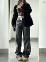 カーゴパンツ レディース ワイドパンツ 大きいサイズ 太った mmの アメリカ 式 PUの 工 装の ズボンの レディース 春秋型の高 腰の ゆったりしている 小さい 背の 黒色の カジュアル 広 足の ズボン