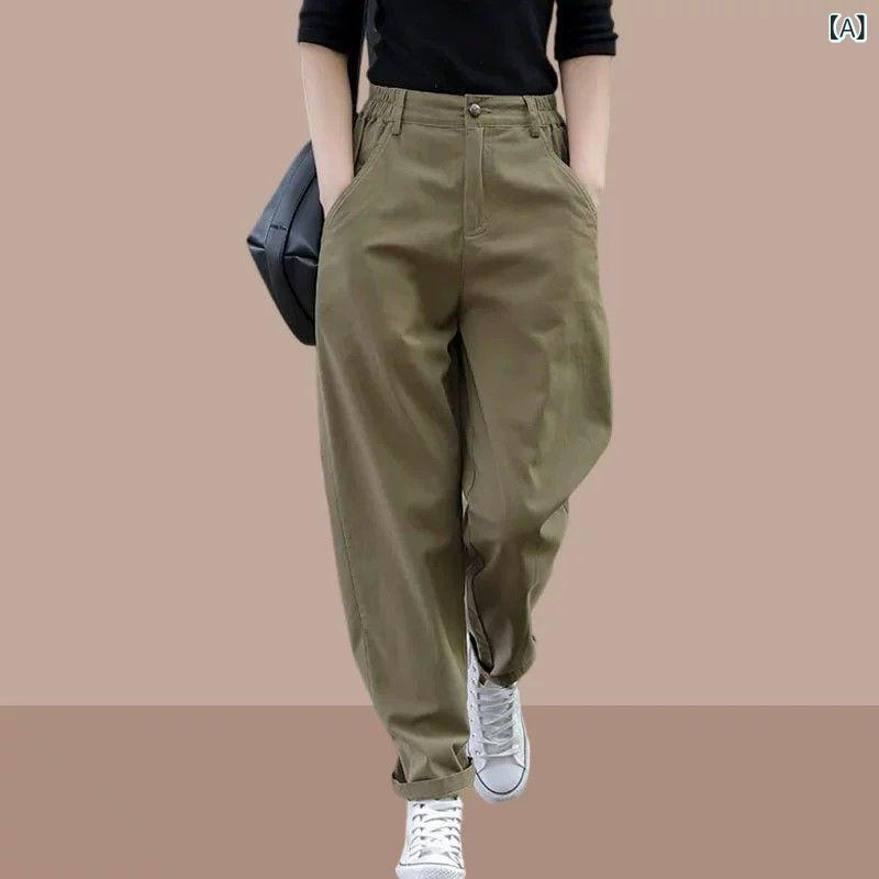 カーゴパンツ レディース ワイドパンツ 2025 春 春 レディース小 足 パンツ 工 装 ズボン ダイコン カ..