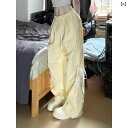 カーゴパンツ レディース ワイドパンツ アメリカ クールな ドーパミンの 蝶 結びの 広い 足の カジュアル ズボンの レディース 夏の 速乾の 薄手 タイプの 運動の 傘の 兵の 仕事の ズボン