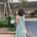 レディース マキシ丈ノースリーブワンピース ノースリーブベスト ワンピース 子供 夏 2025 新型 海辺 休暇 高級 感 首 ストラップ ビーチ ロング スカート