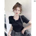 レディース ショート丈 トップス 半袖tシャツ 感 欲 風 修身が やせている 半袖 t シャツ 女性 2025 夏の 短い 上着 ギャル レディース 薄手 タ...