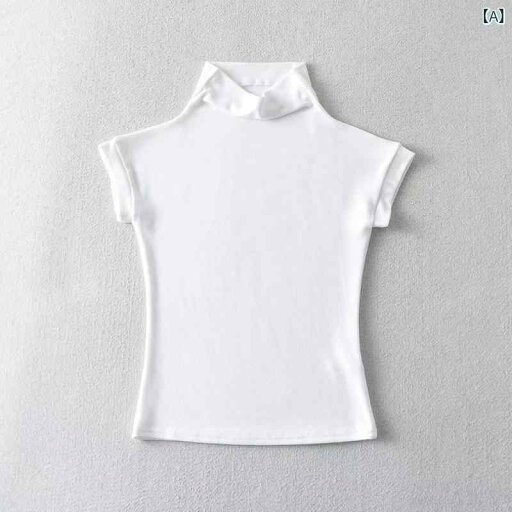 レディース ショート丈 トップス 半袖tシャツ 魅惑的の 小さい高 襟のは 身を 修めたいです。 レディース ショート丈 トップス 半袖tシャツ 魅惑的の 小さい高 襟のは 身を 修めたいです。