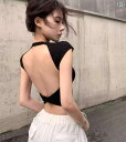 レディース ショート丈 トップス 半袖tシャツ クロス 透かし彫り 背中 半袖 t シャツ 女性 夏 欲 ギャルセクシー 露 背 ショート ユニーク タイト 小さい 上着