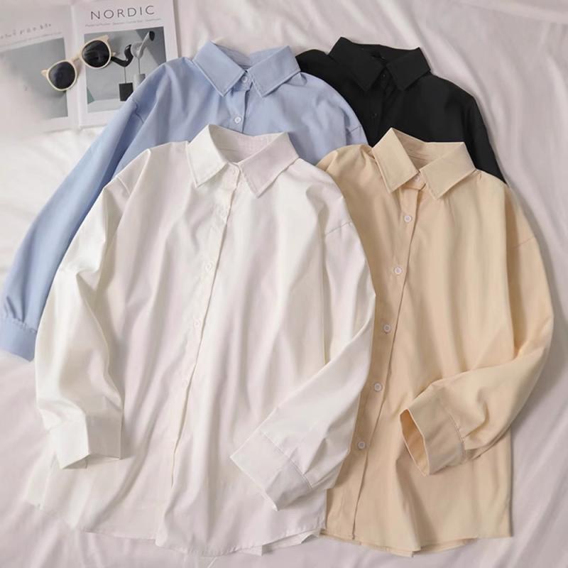 シャツ レディース ポロ襟 長袖 UVカット 吸汗速乾 ゆったり ミドル丈 春夏 ボーイフレンド風 レイヤード風 オーバーサイズ トップス アウター 開襟シャツ