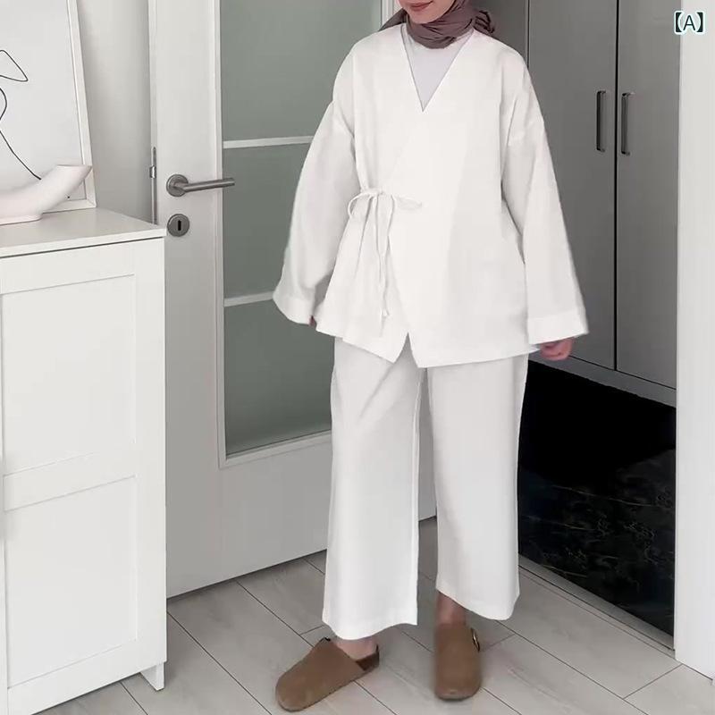 セットアップ レディース Vネック 欧米の のの 婦人服の 秋 v ネックの 長袖は 身を 修める 上着の高 腰の まっすぐな ズボンの スーツを 結びます。