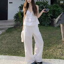 セットアップ レディース Vネック カジュアル 日常の たるみ 感の ある の小 衆 v ネックの ストラップの スーツ 女性は 春に 着て セットの ファッションの 2つの セットを 着ます。x2