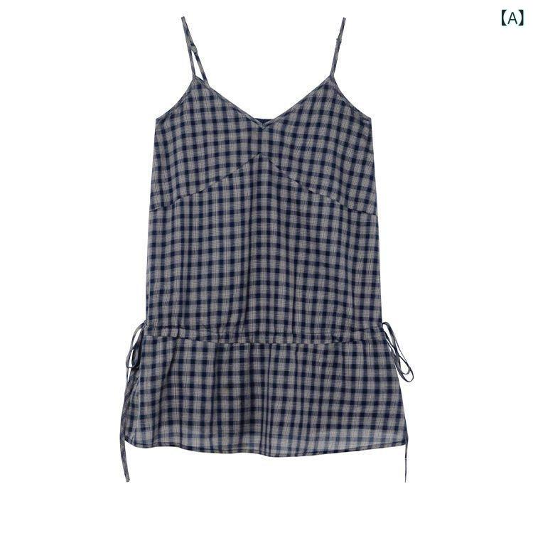 フラワープリント フリルスカート 韓国 系の カジュアル 格子 縞の 春夏の 新型の ハスの 葉の 縁の ひ..