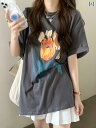 ロング丈tシャツ ワンピ ロンT 冷感 レディース 感 グレー大 版 ゆるい ミディアム ロング 半袖 t シャツ 女性 夏 半袖 服 チューリップ t シャツ