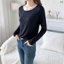 ロング丈tシャツ ワンピ ロンT 冷感 レディース モーダル 長袖 丸 襟 t シャツ 女性 ビット 綿 夏の 薄手 サイズ ゆったり した 大きいサイズ 上着の 底の シャツ 日焼け防止の シャツ(4)