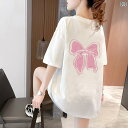 ロング丈tシャツ ワンピ ロンT 冷感 レディース 2025夏の ゆるい 韓国中 長の 半袖 t シャツ 女性 感 学生の 大きいサイズ 綿の 半袖の 上着