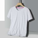 ロング丈tシャツ ワンピ ロンT 冷感 レディース 夏の 新型 氷 糸 丸 襟 t シャツ グラデーション 穴 女性 t シャツ 百合 レジャー 運動 弾力 速乾 通 気