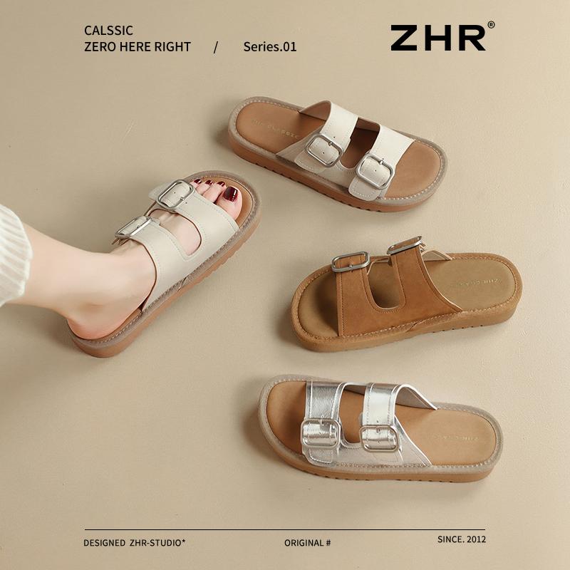 スライドサンダル ローヒール 夏 サマー ファッション カジュアル オシャレ 女性 レディース ZHR ビルケンシュトック ソフトソール ビーチ 滑り止め