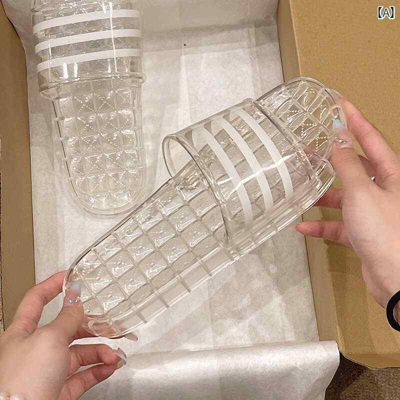 ビーチ サンダル つっかけ レディース 透明 クリア素材 滑り止め 夏 浴室 シンプル おしゃれ カジュアル ファッション アウター 使いやすい 便利 お出かけ アーティファクト スリッパ(4)