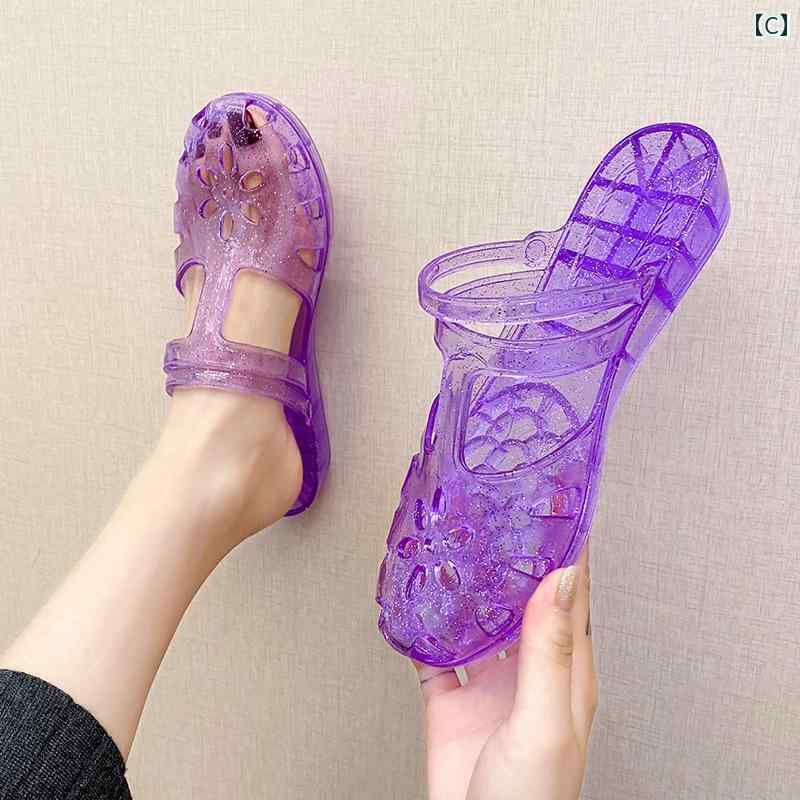 サンダル レディース 妊婦 マザーシューズ プラスチック クリア素材 クローズドトゥ 滑り止め シンプル おしゃれ カジュアル ファッション アウター 使いやすい 便利 お出かけ アーティファクト スリッパ