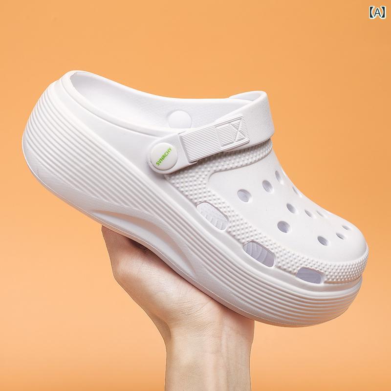 サンダル ビーチ レディース ホール ナース 包む つま先 滑り止め シンプル おしゃれ カジュアル ファッション アウター 使いやすい 便利 お出かけ アーティファクト スリッパ ホワイト(4)