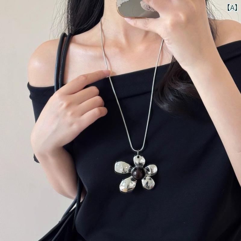 レディース ネックレスオーバルチェーン レディース ネックレスオーバルチェーン 韓国 レトロ 古風 ま..