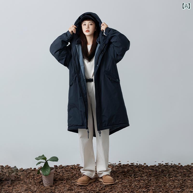 マウンテンパーカー フード付き アウトドア カジュアル おしゃれ 防風 暖かい ジャケット ゆったり 機能性 ウィンドブレーカー レディース メンズ ネイビー