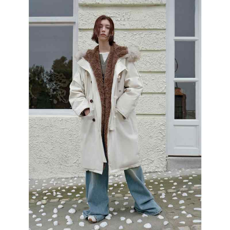 マウンテンパーカー フード付き アウトドア カジュアル おしゃれ 防風 暖かい ジャケット ゆったり 機能性 ウィンドブレーカー レディース グリーン ホワイト