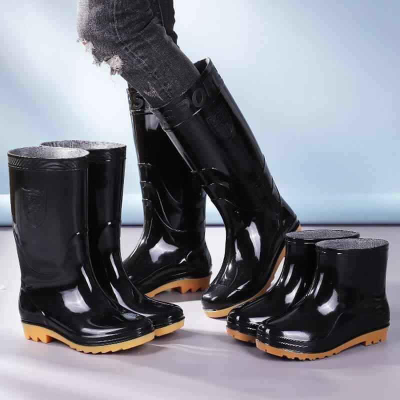 レインブーツ 長靴 メンズ 滑り止め ラバー ソール 耐摩耗 高さ 厚手 シンプル おしゃれ カジュアル ファッション アウター 作業 仕事 現場 通勤 万能 使いやすい 便利