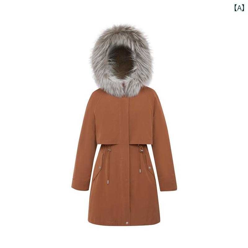 マウンテンパーカー フード付き アウトドア カジュアル おしゃれ 防風 暖かい ジャケット ゆったり 機能性 ウィンドブレーカー レディース キャメル ブラック