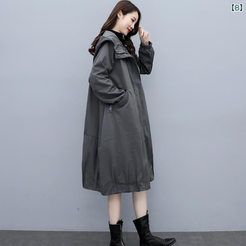 コート ジャケット レディース 中長 春秋 スリム ゆったり 大きいサイズ 韓国 シンプル おしゃれ カジュアル ファッション お出かけ アウター 使いやすい 便利 ブラック ブラウン グレー