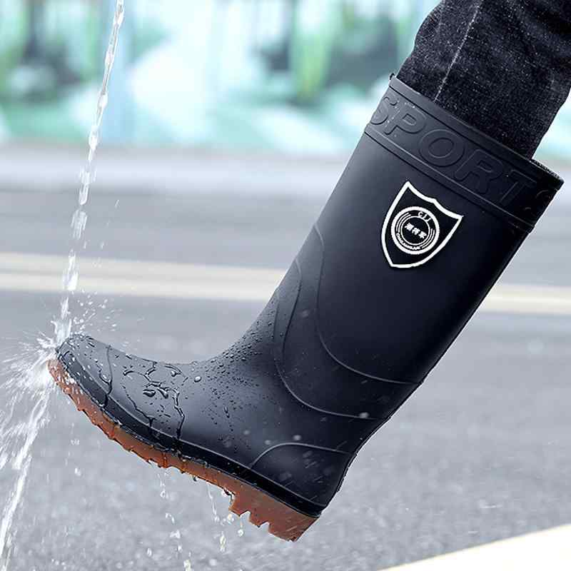 レインブーツ カバー付き ラバーシューズ レジャー アウトドア かわいい おしゃれ 軽量 防水 滑り止め ブラック