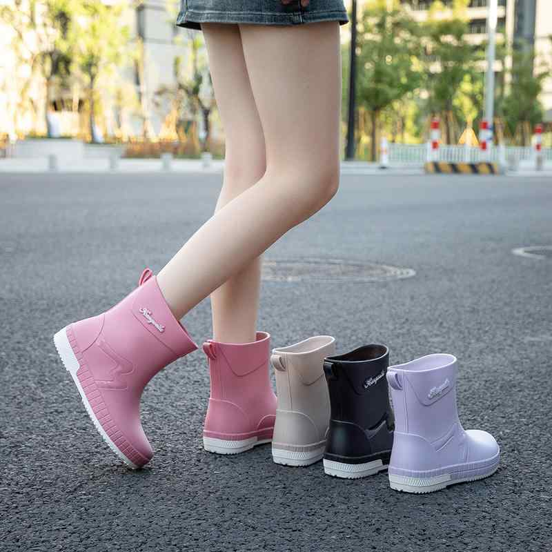 長靴 晴雨兼用 女性 レディース アウトドア レインブーツ ウォーター カジュアル ファッション Kuangxun シューズ ベルベット 防水 ソフト 滑り止め