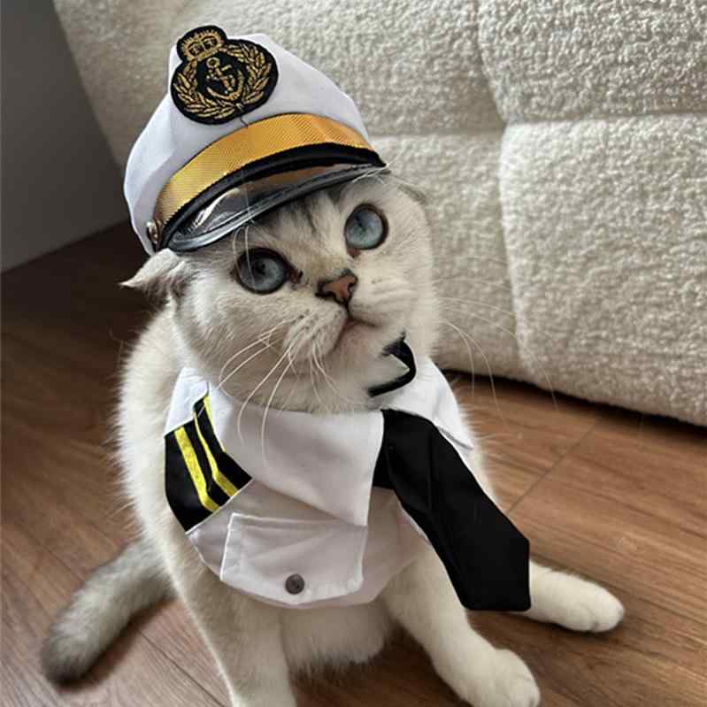 ペットウェア 用品 散歩 リード ストラップ アクセサリー 犬猫 キャプテンハット クール 客室乗務員 制..