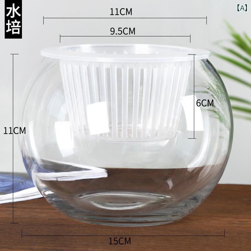 土鍋 シンプル モダン 水耕植物 ガラス 花瓶 緑植物 フラワーアレンジメント 容器 リビングルーム デスク トップ 装飾品 シンプル