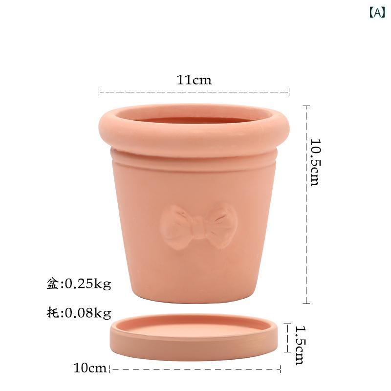 土鍋 食料品 植木鉢 北欧 粗い セラミック 通気性 吸水性 穴あき トレイ 植物 トレイ デスクトップ バルコニー リビングルーム フラワースタンド