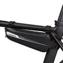 トライアングル型バッグ サイクルバッグ マウンテン ロードバイク 自転車 フロント ダウンチューブ クロスバー アクセサリー ライディング用品 ブラック