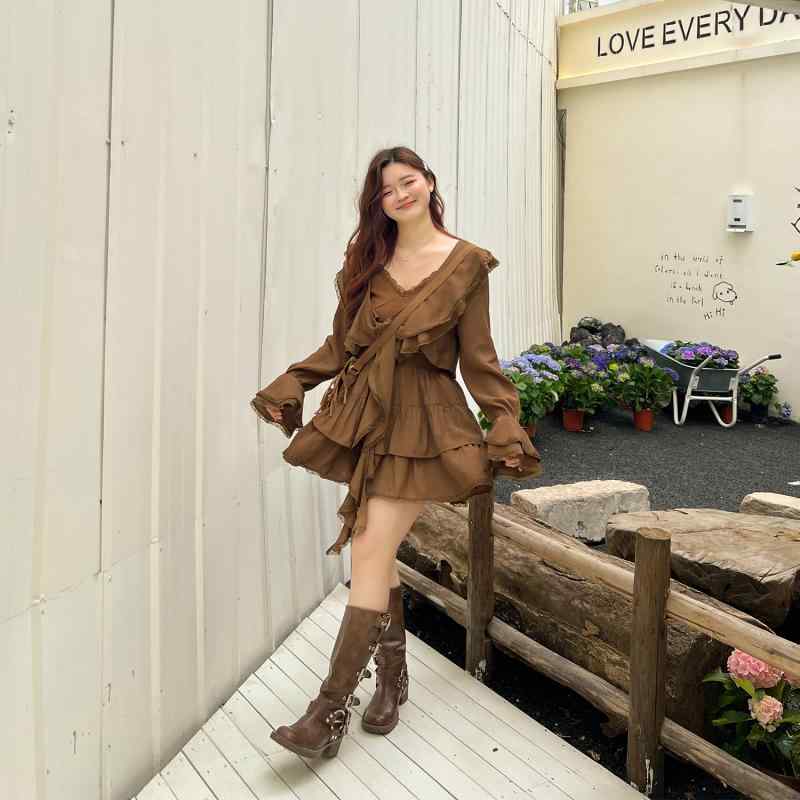 アシンメトリー ホワイトレース ヘム カジュアル ハイウエスト フレア マルチレイヤー スカート トップス エレガント セット かわいい おしゃれ 綺麗