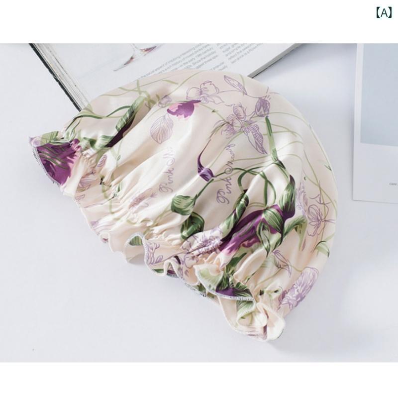 ナイト キャップ ハット シンプル 安眠 アーティファクト 帽子 単層 カラフル ターバン 絹 ゴム バンド..