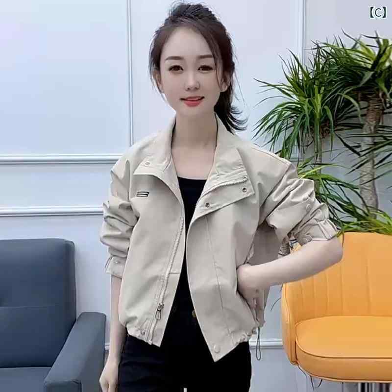 テーラードジャケット メンズ 長袖 カットソー シャツジャケット 春秋 トラッド アメカジ カジュアル 秋 秋服 春服 夏服 ビジネス 2025 春秋 スタンドカラー ジャケット トップス レディース ドローストリング 伸縮性 ショート