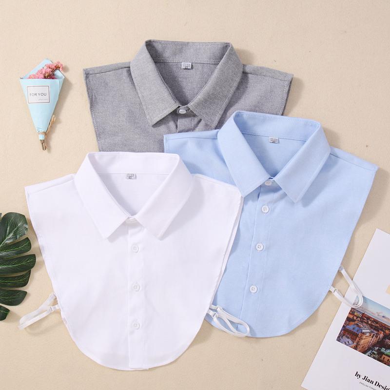 付け襟 ランニングマン ポインテッドカラー 韓国 ユニセックス 秋冬 オックスフォード シャツ 襟 シンプル(4)