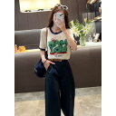 カットソー ロン Tシャツ ワッペン 女性 レディース 半袖 長袖 ファッション 夏 レター プリント ホワイト ニット 薄手 冷感 セーター トップス