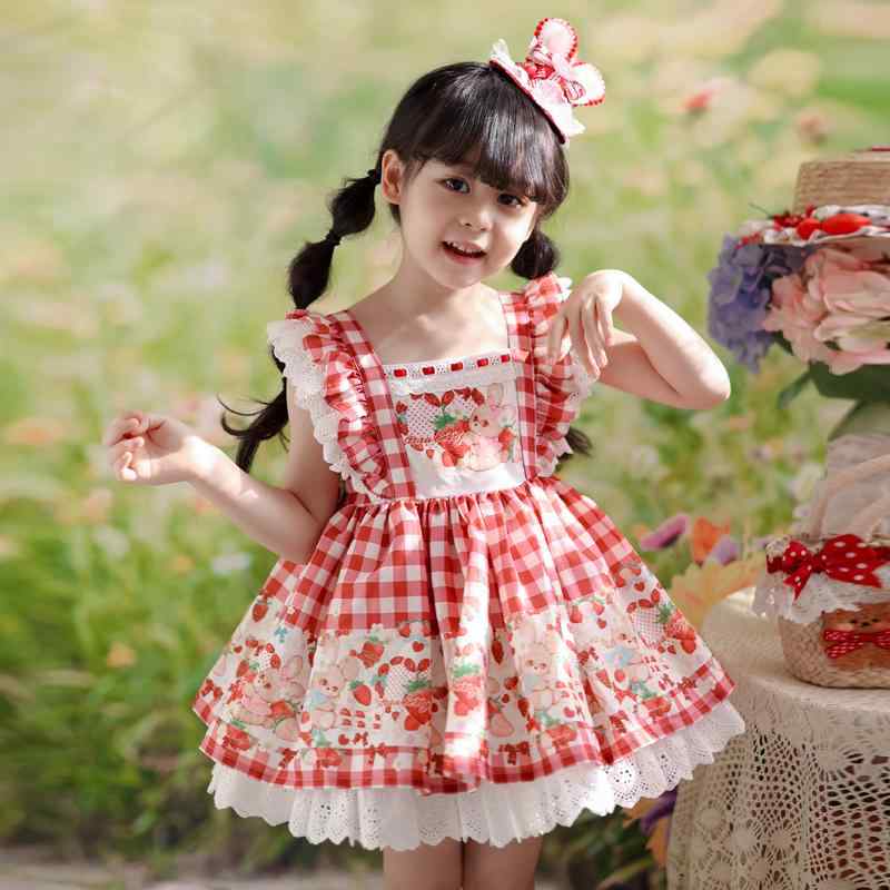 ワンピース 病みかわいい プリンセスドレス ロリータ服 リボン コスチューム コスプレ衣装 ロリータ ドレス コスプレ の イチゴ ウサギの 女の子 プリンセス ドレス ロリータ スタイリッシュな ベスト サマー