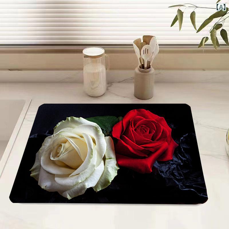 キッチンマット おしゃれ 便利 フロア 排水 吸水 速乾 断熱 バー テーブル 食器 乾燥 シンク