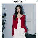 フォーエバー 21 韓国 シック レッドの 雰囲気 ニット スモール カーディガン レディース 2025 長袖 ボトムス トップ