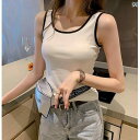 レディース サスペンダー タンクトップ インナーウェア トップス キャミソール ベスト 夏 ノースリーブ スリムフィット コットン セクシー スポーツ ホワイト ブラック